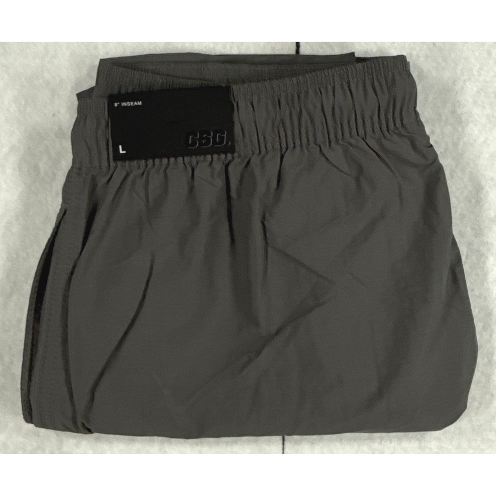 CSG City Wind Athletic Shorts Mens Large Gray 8 Inch Inseam NWT
